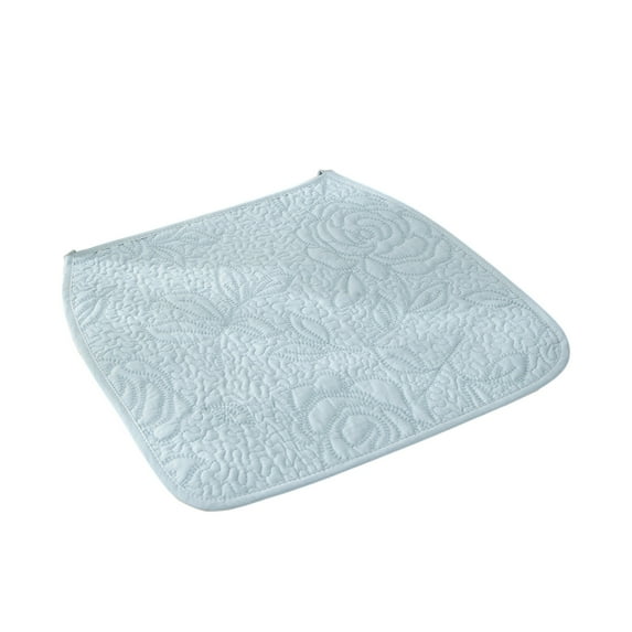 Non-Slip Thin Chair Pad - Washable Office & Dining Seat Cushion for Home & Desk Use (Blue)