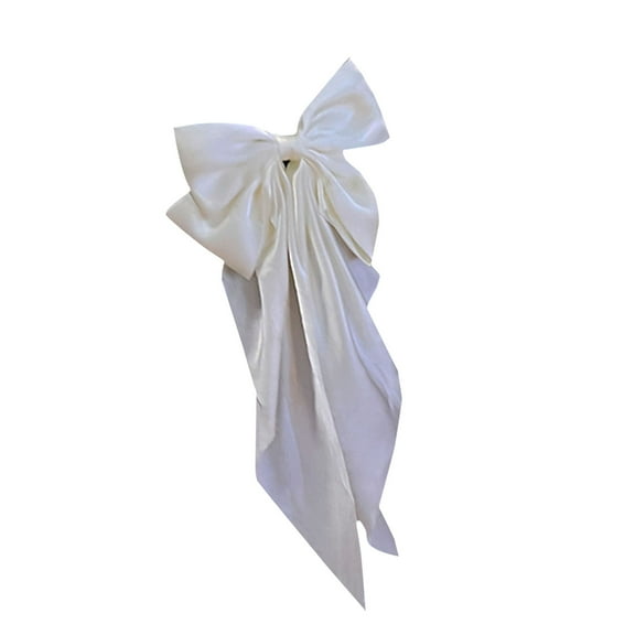 Non-Slip Tight Elegant Exquisite Spring Clip Chinese Style Big Bow Ribbon Decor Spring Hairpin Hair Accessories