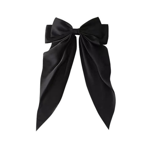 Non-Slip Tight Elegant Exquisite Spring Clip Chinese Style Big Bow Ribbon Decor Spring Hairpin Hair Accessories