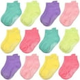 thumbnail image 1 of Non Slip Toddler Ankle Socks,12 Pairs Anti Skid Baby Girls Socks, Kids Grips Socks for Children 1-7 Years, 1 of 6