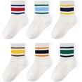 thumbnail image 1 of Non-Slip Toddler Grip Socks with Anti Skid Soles, Unisex Cotton Crew Ankle Socks for Baby Boys Girls Kids, 1 of 7