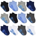 thumbnail image 1 of Non Slip Toddler Socks 12 Pairs Kids Ankle Socks with Grip Anti Skid Low Cut Socks for 1-7 Years Boys Girls (02 Multicolor,3-5T), 1 of 5