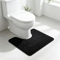 thumbnail image 1 of Non Toilet Floor Mat 16x20,Bath Rug Around Toilet Base,U Shaped Bathroom Floormat,Memory Foam Toilet Floor Rug,Machine Washable, 1 of 7