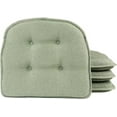 thumbnail image 1 of Non-Slip Tufted Chair Cushions for Dining Room, Kitchen and Office Use, U-Shaped Skid-Proof Seat Pad, 15x16 Inches, 4 Pack, Celadon, 1 of 6