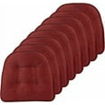 thumbnail image 1 of Non-Slip Tufted Chair Cushions for Dining Room, Kitchen and Office Use, U-Shaped Skid-Proof Seat Pad, 15x16 Inches, 8 Pack, Flame Red, 1 of 4