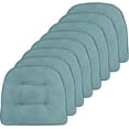 thumbnail image 1 of Non-Slip Tufted Chair Cushions for Dining Room, Kitchen and Office Use, U-Shaped Skid-Proof Seat Pad, 15x16 Inches, 8 Pack, Marine Blue, 1 of 6