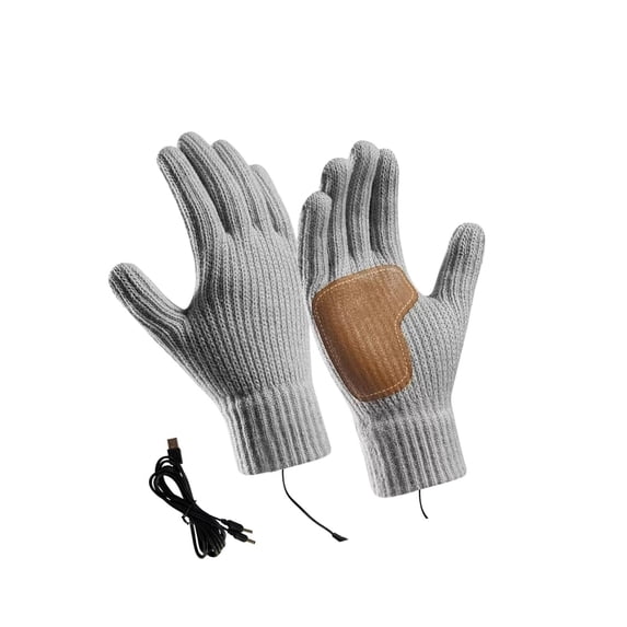 Non-Slip Warmers Gloves,USB Heated Gloves,Warm Winter Heated Gloves,Waterproof Windproof Thermal Winter Gloves for Motorcycle Riding, Skiing, Hiking and Outdoor Work(Grey)