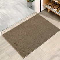Non-Slip Washable Doormats 20" x 32", Dirt Trapper Entryway Rug, Dirt Resistant and Absorbent Welcome Mat, Low Profile Floor Mats for Front Back Door, Taupe