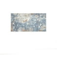 thumbnail image 1 of Non- Washable Kitchen Rug - Soft Wide Indoor Carpet Runners for Entryway, Hallway, Bathroom with Rubber Backing, Modern Distressed Low-Pile Thin Floor Runner (Blue Rust,3x6), 1 of 3