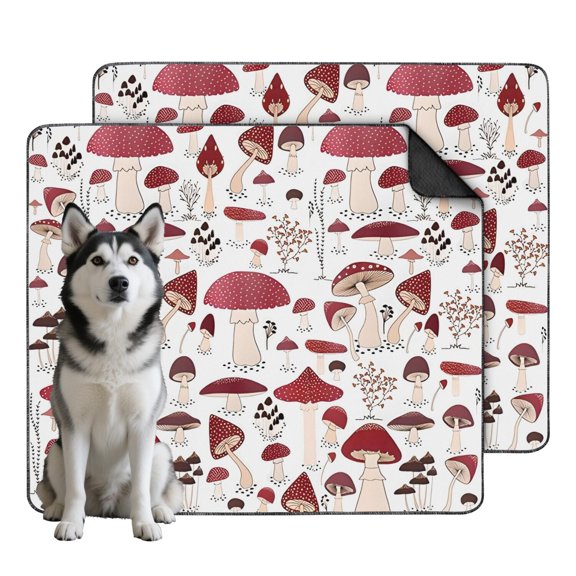 Non-Slip Washable Pee Pads for Pet Homes, Decorative Housebreaking Aid for Crate and Living Areas (Plant patterns, 35"x41")