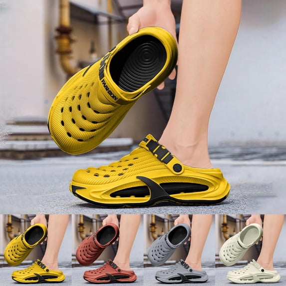 Non Slip Waterproof Clogs for Men Women Breathable Platform Sandals Beach Shower Garden Slippers Shoes Size 5.5-10.5
