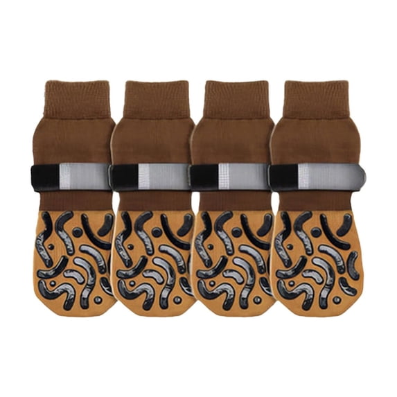 Non-Slip Waterproof Dog Socks with Adjustable Linings, Breathable Fabric for Indoor & Outdoor Use, Versatile Pet Footwear for Small Medium Large Dogs, Easy to Wash