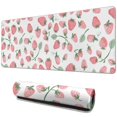 thumbnail image 1 of Non-Slip, Waterproof Large Gaming Mouse Pad - 31.5x11.8 inch - Refreshing Summer Fruits Strawberry Leaves Pattern for Desk, Work or Game, 1 of 7