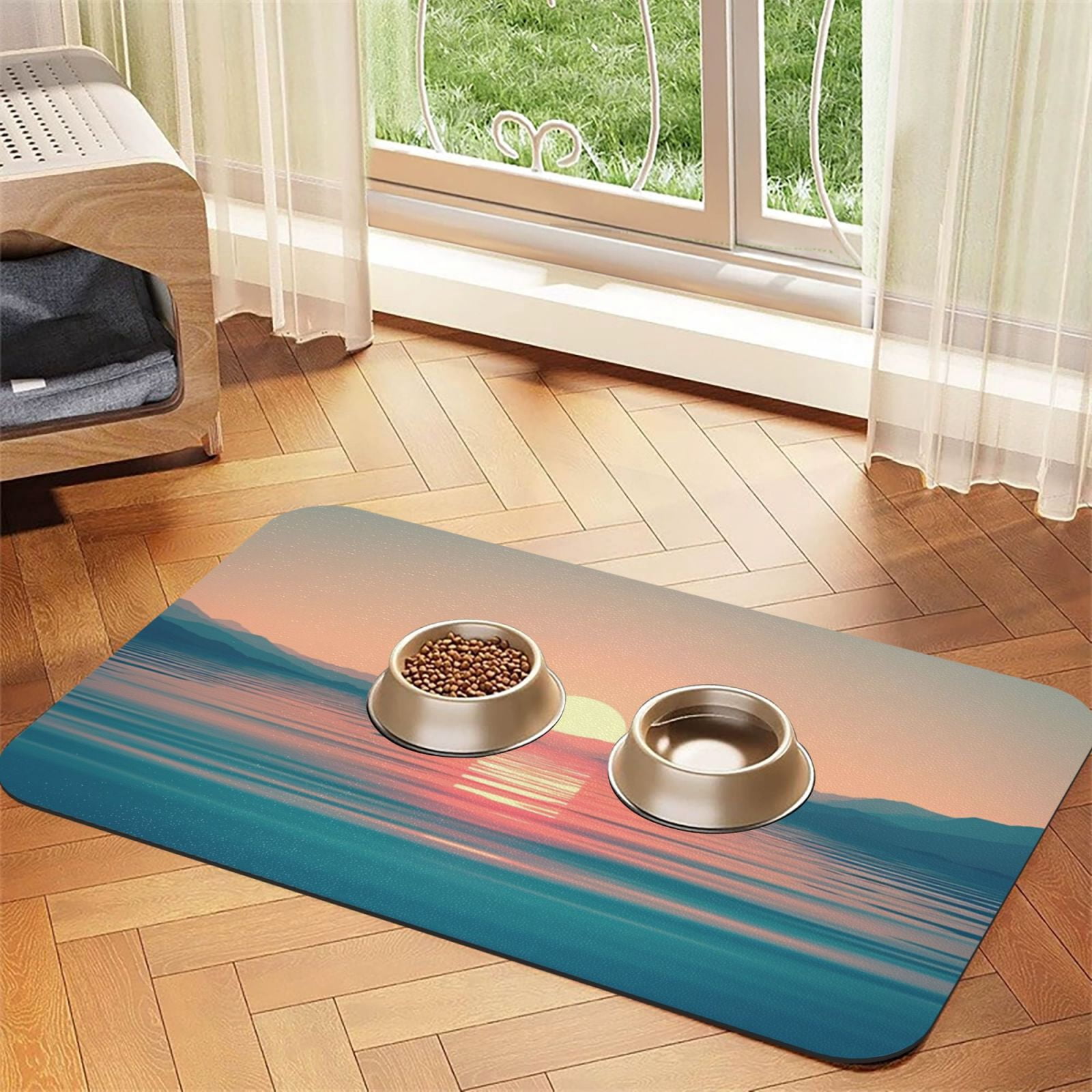 Photo inspiration: Picture Idea: Non Slip Waterproof Pet Feeding Mat Absorbent Easy Clean Bowl