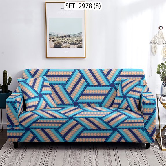 Non-Slip Waterproof Sofa Cover Geometric Style Brand Solid 1/2/3/4 Person Sofa Cover L-Shape Living Room Combination Sofa Cover