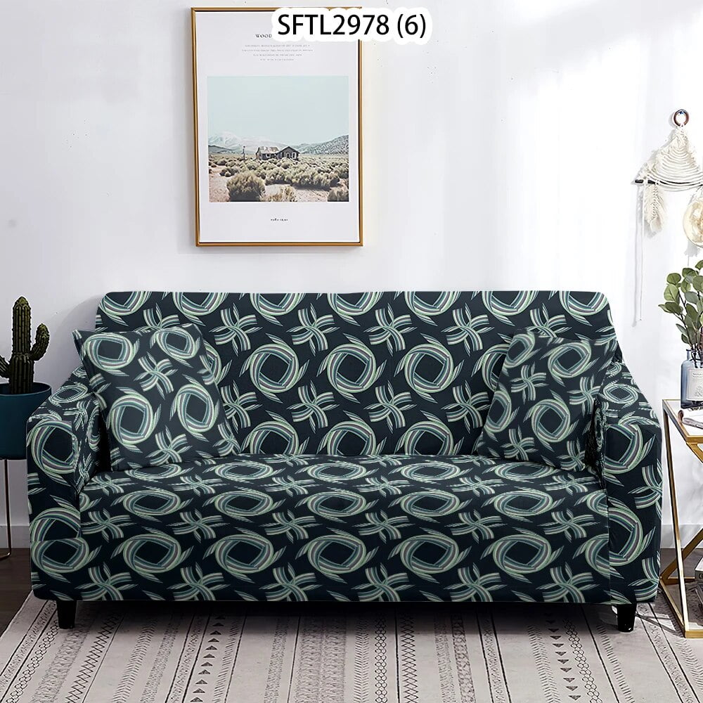 NonSlip Waterproof Sofa Cover Geometric Style Brand Solid 1/2/3/4