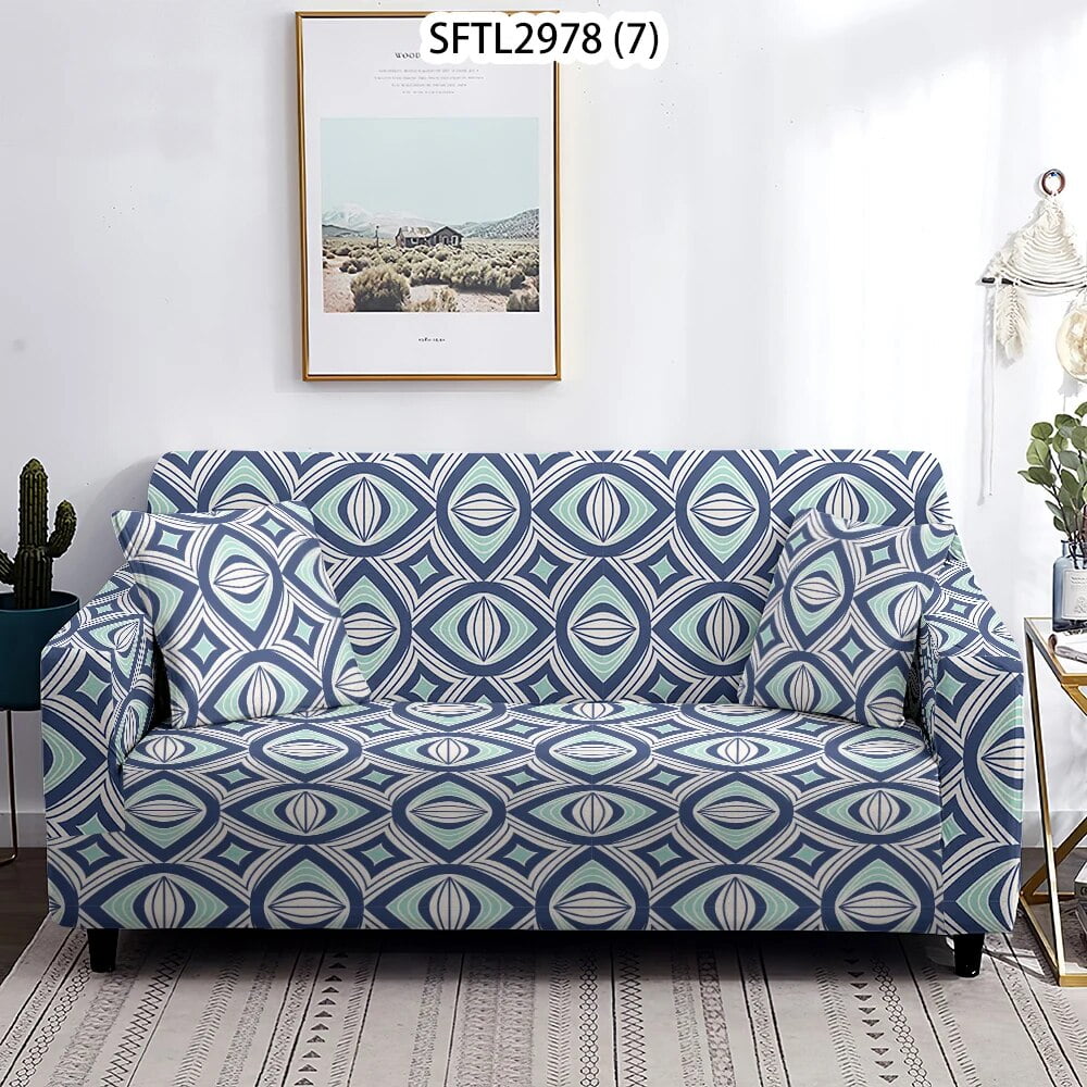 NonSlip Waterproof Sofa Cover Geometric Style Brand Solid 1/2/3/4