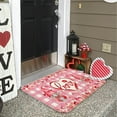 thumbnail image 1 of Non-Slip Welcome Doormat with Heart Pattern for Front Door Entryway, Polyester Indoor Outdoor Rug for Valentine's Day Home Holiday Decor(A), 1 of 8