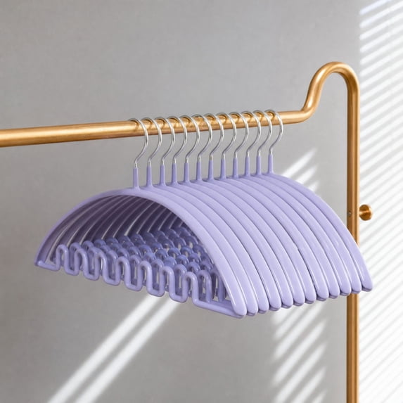 Non Slip Wide Shoulder Clothes Hangers, Thick Plastic Garment Organizer With Mark Free Grip Design, Sturdy Wardrobe Hangers for Shirts Coats Sweaters Dresses Wet and Dry Clothing Storage