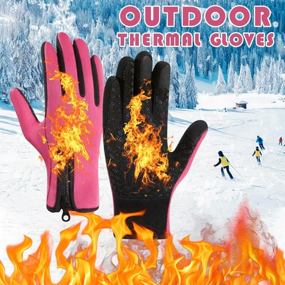 Non-Slip Winter Gloves for Men & Women - Thermal Fleece-Lined Waterproof Windproof, Touch Screen Compatible, Perfect for Sports, Commuting & Cold Days