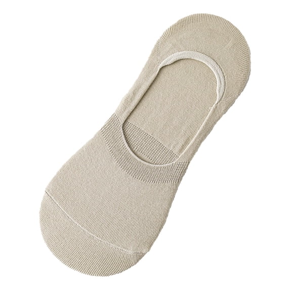 Non - Slip Women's Sock Slippers Women'S Combed Cotton Socks Summer Solid Color U Shaped Silicone Anti Slip Socks,Beige Women's Accessories Sock Slippers