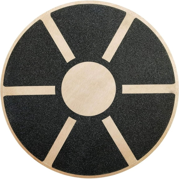 Non-Slip Wooden Wobble Balance Board Core Trainer 15.55-inch Diameter with 360 Rotation for Stability Training, Multiple Colors