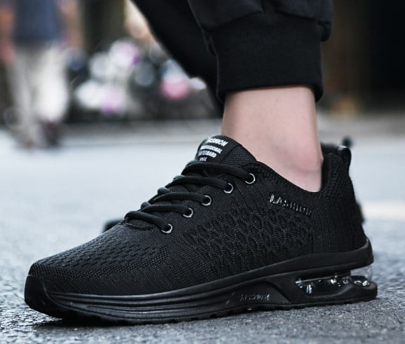 Sneakers for Men Mesh Running Sneakers Mens Sneakers Size 12 Black Non Slip Shoes for Men