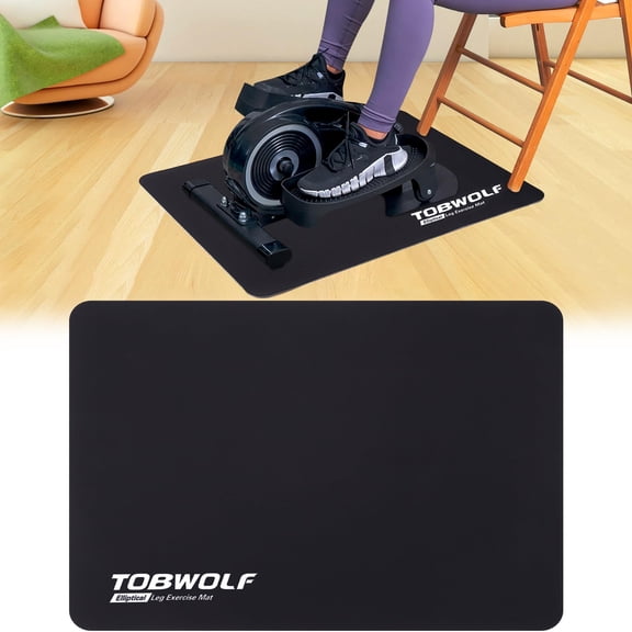HE Non-Slip Workout Mat for Ellipse Leg Exerciser, Ellipse Machine Mat, Exercise Mat for Under Desk Ellipticals, Suitable for Electric Seated Foot Pedal Exerciser, Stability & Floor Protection