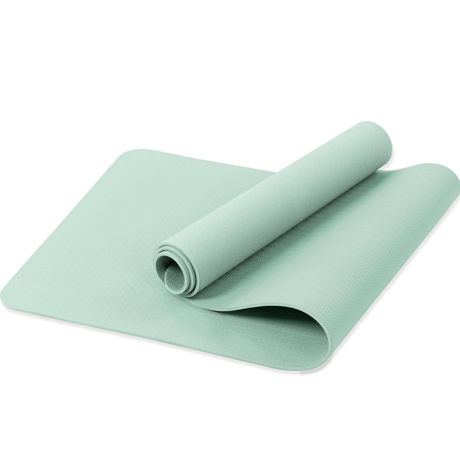Non-Slip Yoga Mat – Eco Friendly Anti-Tear Pilates Mat, 1/4” Thick Exercise Mat for Women with Carrying Sling & Storage Bag