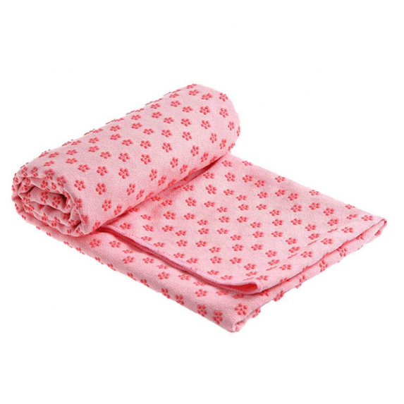 Non Slip Yoga Mat Microfiber Towel Anti-slip Blanket Sports Travel Fitness Pilates Exercise Cover Yoga Equipment (Pink)
