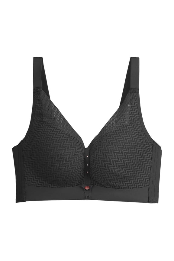 Non Small Chest Breathable Adjustable Gathered Bra Medium Thick Comfortable Support No Steel Ring Wireless Everyday Wear