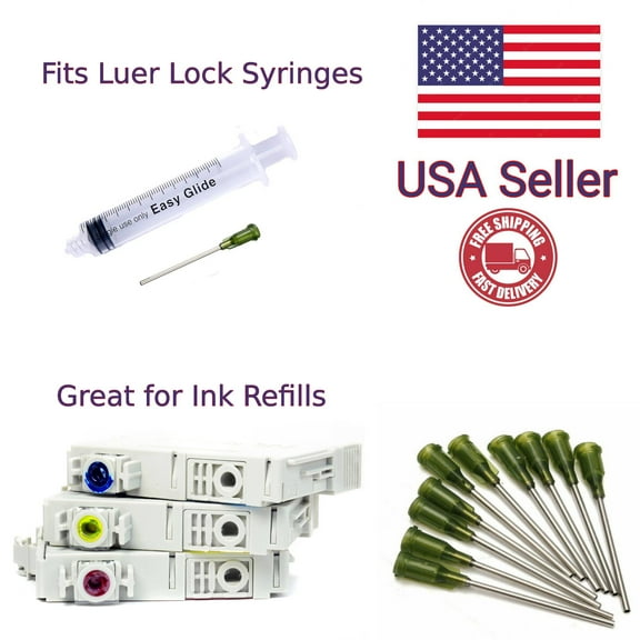 Non-Sterile Blunt Tip Needles 18G x 1" Luer Lock Dispensing Fill Industrial Arts and Crafts - Pack of 25