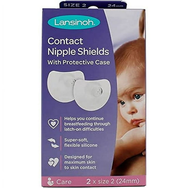 Non-Sterile Contact Nipple Shield 24 mm (2 Packs of 2 ct.)