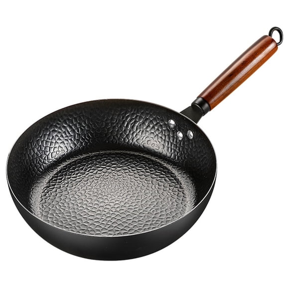 Non-Stick 28cm Frying Wok Pan Iron Pan Uncoated Steak Cooking Pot Pancake Pan Handmade Cast Induction Kitchen Cookware