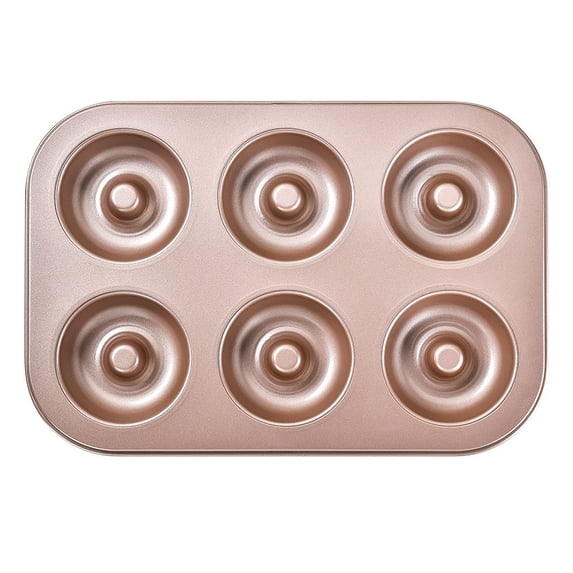 Non-Stick 6-Cavity Cake Baking Pan, Steel Donut Mold, Muffin Cupcake Tin, Multiuse Kitchen Gadget for Baking, Soap, Resin, Food Grade, Easy Release