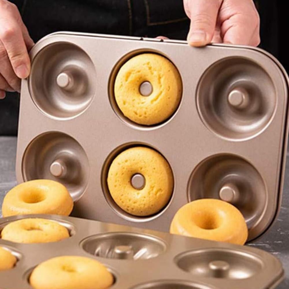 NonStick 6Cavity Mini Donut Baking Pans, Highgrade Carbon Steel