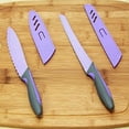 thumbnail image 1 of Non Stick 6 Inch Sandwich Knife and 8 Inch Bread Knife with Matching Protective Sheaths, 1 of 1
