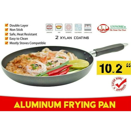 Non Stick Aluminum Frying Pan  Sturdy, 8"/8.7"/9.5"/10.2"/11"/12"/12.5", Black