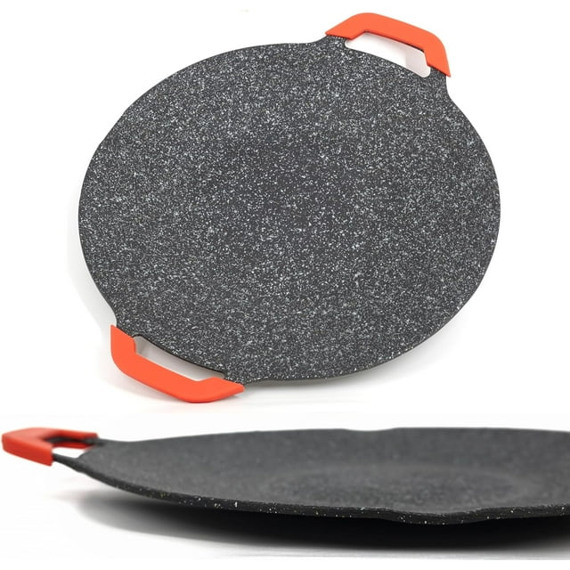 NonStick Aluminum Korean Grill Pan 13 Inch Camp Fire BBQ Natural