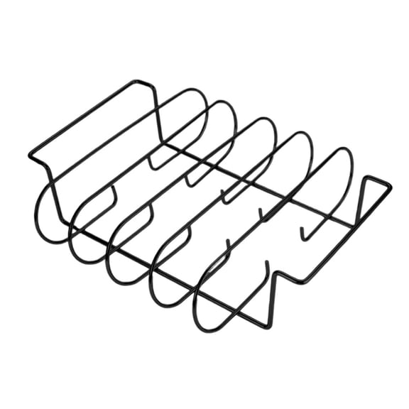 Non-Stick BBQ Grill Rack for Perfectly Cooked Steaks & Lamb Chops - Black/Silver