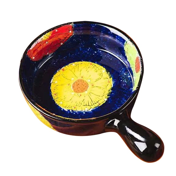 Non Stick Baking Dish For Oven Round Ceramic Baking Tray Porcelain Oven Dish-b