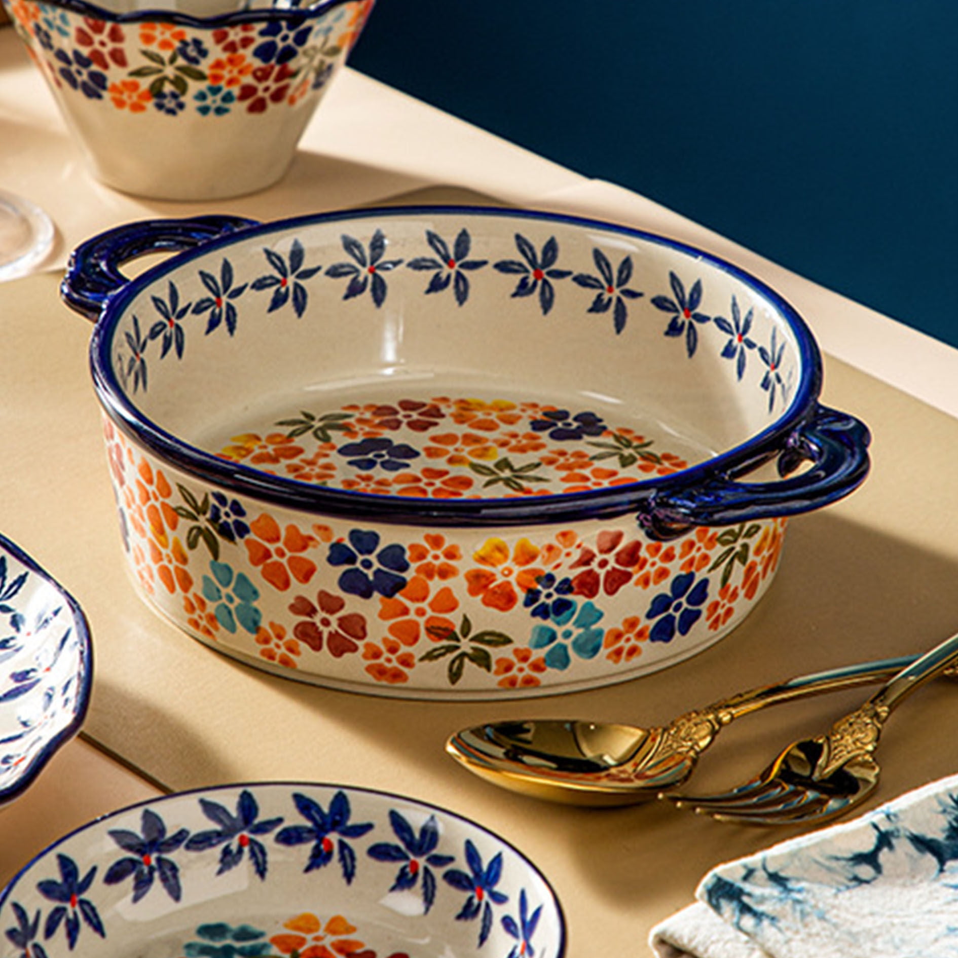 懐石　20袋 The Pioneer Woman Ceramic 9x13 Baker with Lid, Sweet Rose