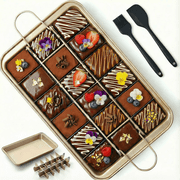 Non-Stick Brownie Pans, Brownie Pan with Dividers, Makes 18 Cakes at Once, 12 7 2 Detachable Carbon Steel Brownie Pan for Cakes/Cookies/Breads, Send Goods from Local Warehouse