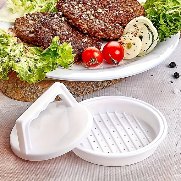 Non-Stick Burger Press Kit Easy-Release Patty Maker for Beef, Cheese & Veggie Patties, Essential BBQ and Kitchen Gadget