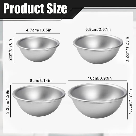 Non-Stick Cake Mold - 4 Size Adjustable Round Cake Baking Pan Set - Carbon Steel Bakeware for Homemade Cakes Bread - Oven Safe Baking Tool