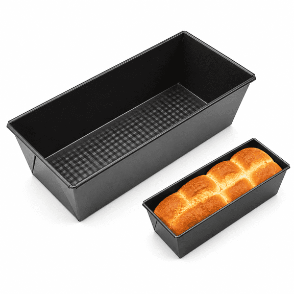 NATPLUS Non-Stick Carbon Steel Bread Pan, Honeycomb Textured, Even Heat Distribution, Easy Release