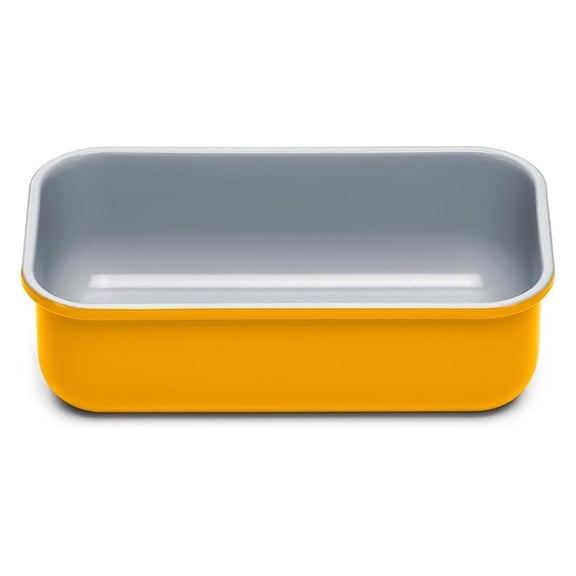 Non-Stick Ceramic 1 lb Loaf Pan - Naturally Slick Ceramic Coating - Non-Toxic, & Free - Perfect for Pound Cakes, Breads, & More - Marigold