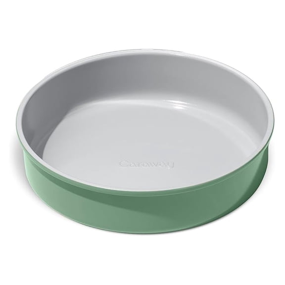 Non-Stick Ceramic 9” Circle Pan - Naturally Slick Ceramic Coating - Non-Toxic, & Free - Perfect for Birthday Cakes, , & More - Sage