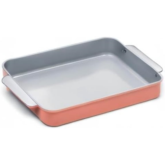 Non-Stick Ceramic 9x13 Rectangle Pan - Naturally Slick Ceramic Coating -   - Perfect for Brownies, Lasagnas, and More - Perracotta