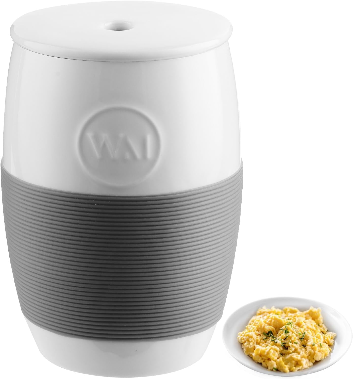 Non-Stick Ceramic Egg Cooker,Quick Scrambled Maker with Silicone Sleeve for Easy Grip and Heat Protection,Microwave Cooker Holds Up to 4 Eggs Mug Cake, Muffin, Omelet
